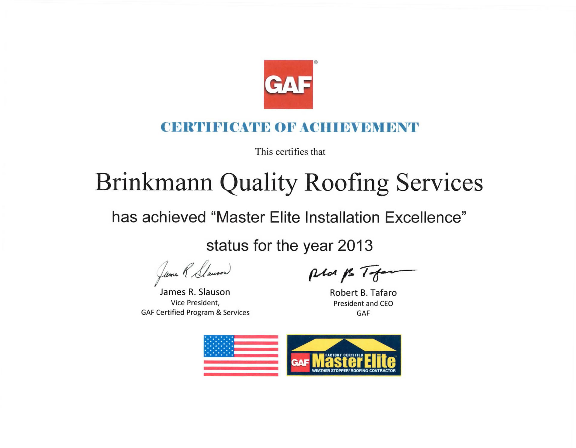 Master Elite Installation Excellence