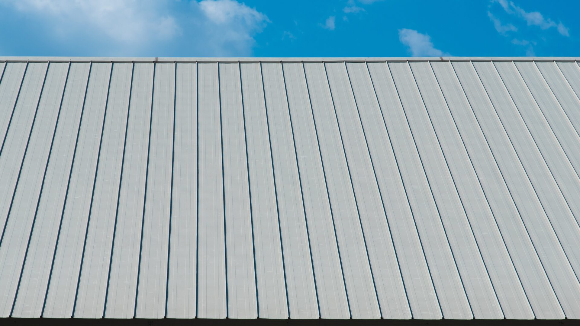 Gray metal roofing