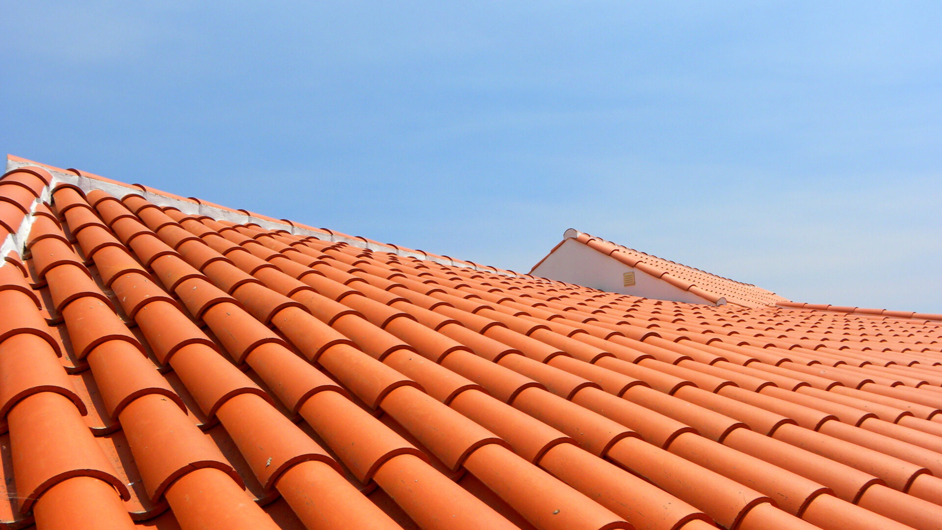 A red tile roof